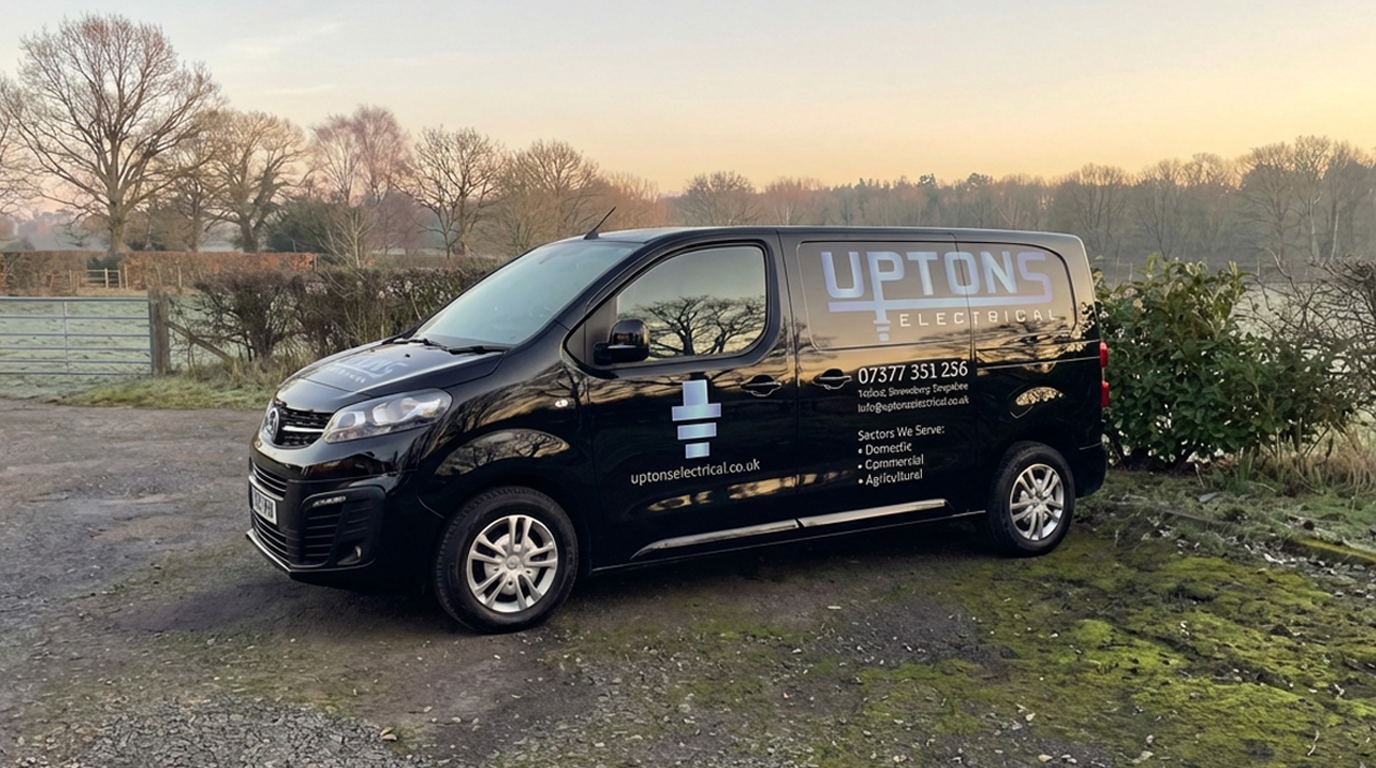 Upton's Electrical van — Trefonen and Oswestry area, Shropshire